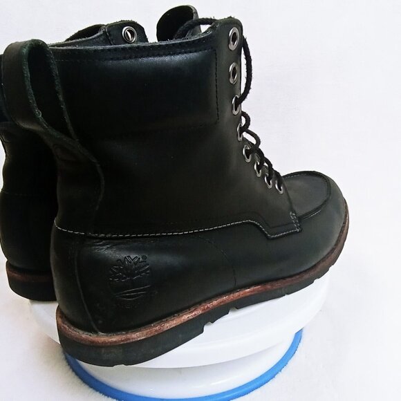 Timberland Premium Leather Waterproof Boot Black Men's Size 10.5 US - Picture 13 of 16